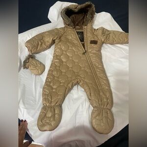 UGG Tan Quilted Kids Footie